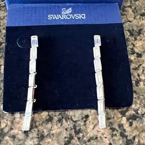 Swarovski Silver Earrings with Clear Crystals